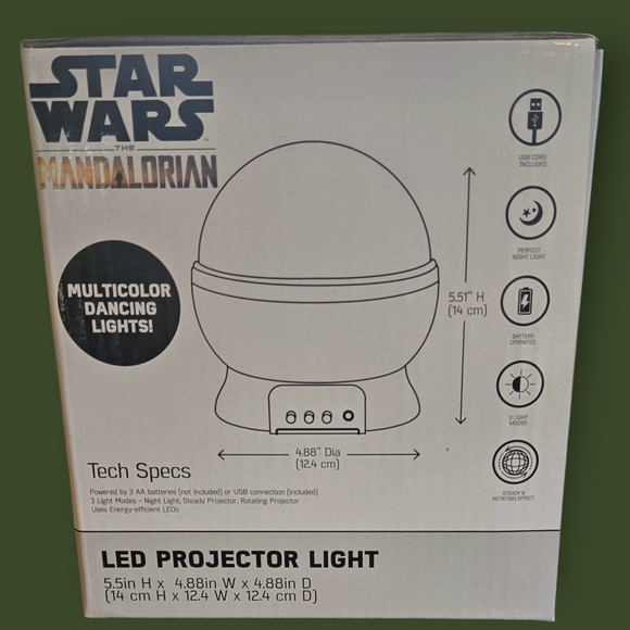 Star Wars Mandalorian LED Projector Light - Picture 3 of 3